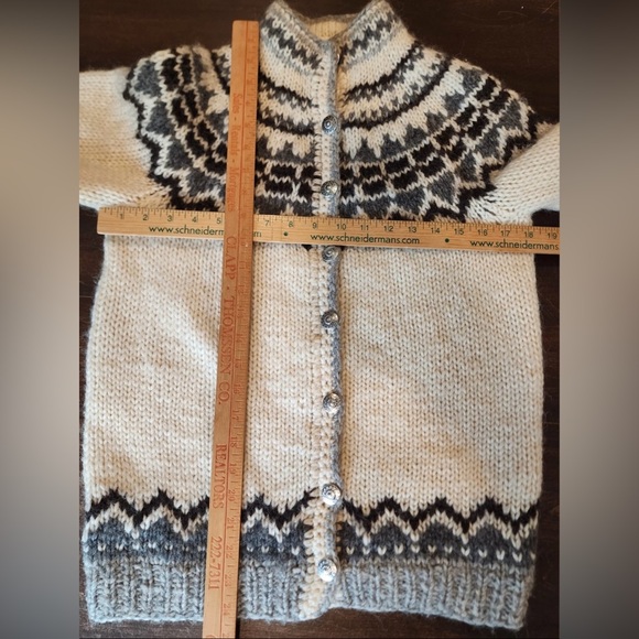 Vintage Icelandic Wool Cardigan Sweater Fair Isle Women’s Size Small - Picture 3 of 3